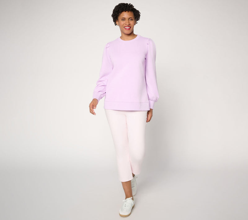 Belle by Kim Gravel Time to Relax Balloon Sleeve Sweatshirt — View 15