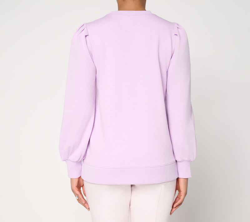 Belle by Kim Gravel Time to Relax Balloon Sleeve Sweatshirt — View 14