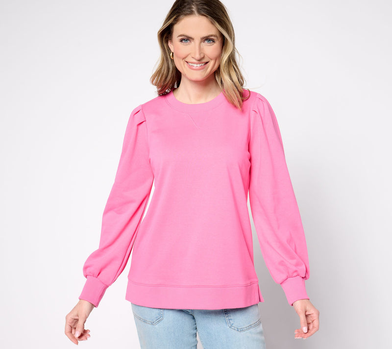 Belle by Kim Gravel Time to Relax Balloon Sleeve Sweatshirt — View 11