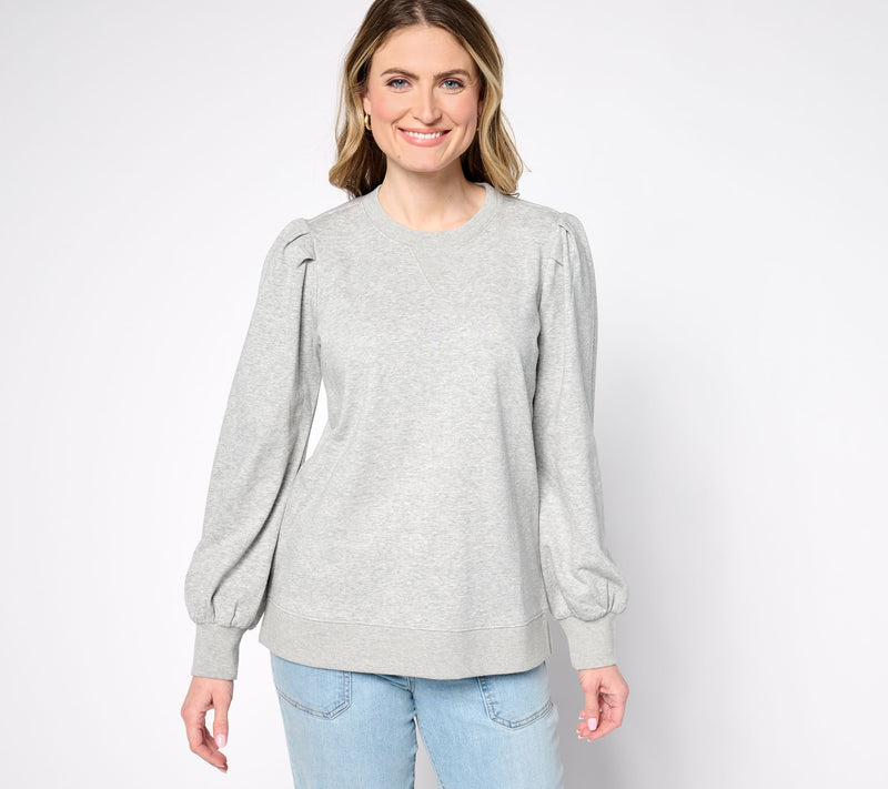 Belle by Kim Gravel Time to Relax Balloon Sleeve Sweatshirt — View 5