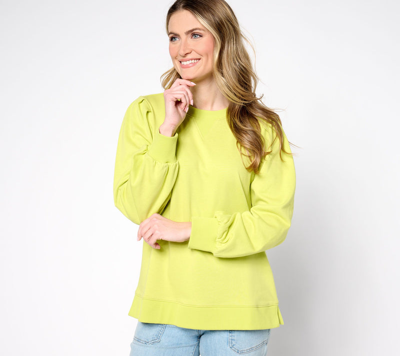 Belle by Kim Gravel Time to Relax Balloon Sleeve Sweatshirt — View 3