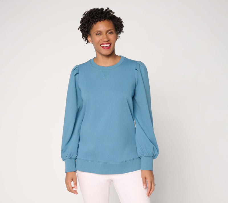 Belle by Kim Gravel Time to Relax Balloon Sleeve Sweatshirt — View 19