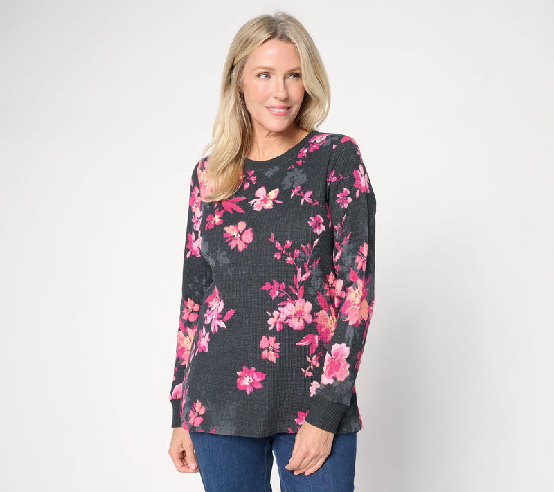 Belle by Kim Gravel Baby Waffle English Garden Long Slv Top — View 12