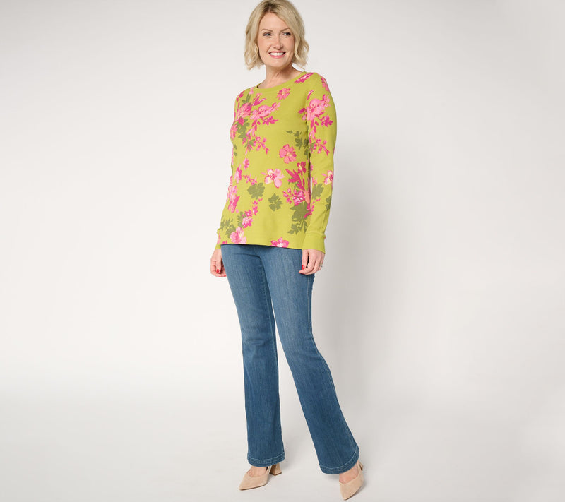 Belle by Kim Gravel Baby Waffle English Garden Long Slv Top — View 5