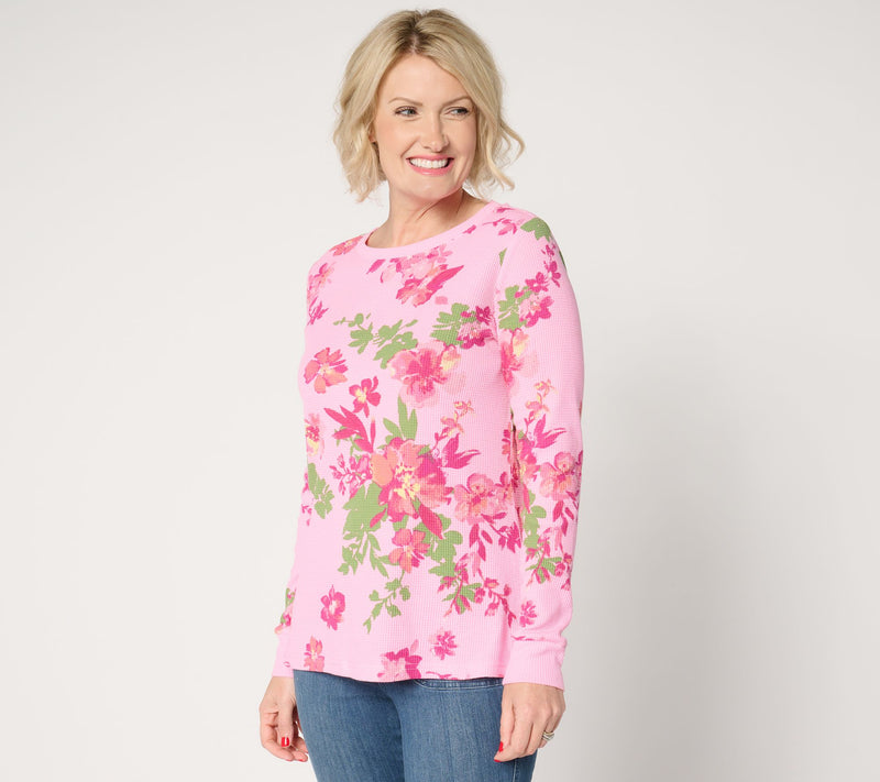 Belle by Kim Gravel Baby Waffle English Garden Long Slv Top — View 15