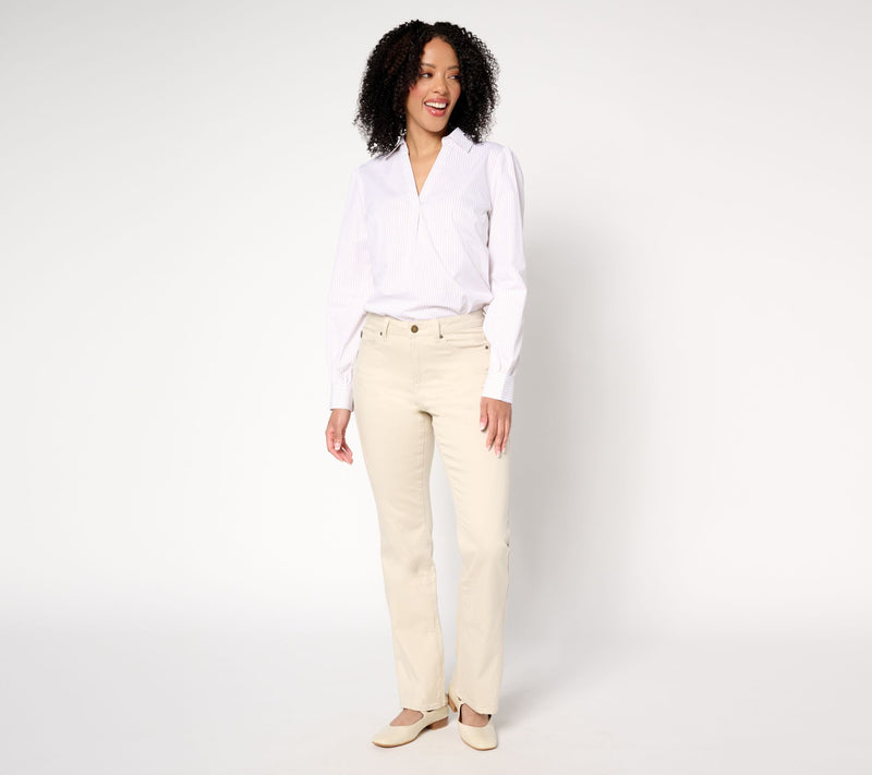 Belle by Kim Gravel Petite Primabelle Twill Diagonal SeamWide Leg — View 8