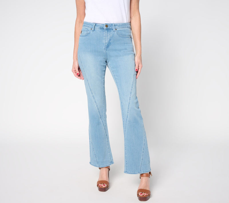 Belle by Kim Gravel Tall Primabelle Denim Diagonal Seam Wide Leg — View 9