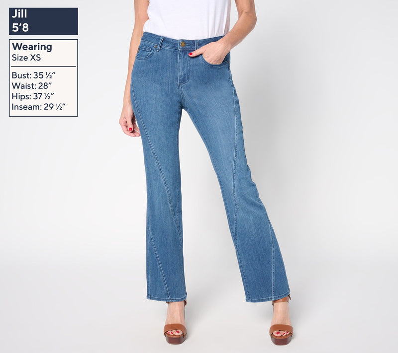 Belle by Kim Gravel Tall Primabelle Denim Diagonal Seam Wide Leg — View 2
