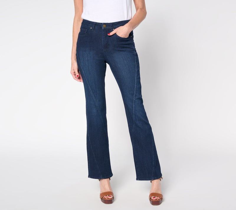 Belle by Kim Gravel Tall Primabelle Denim Diagonal Seam Wide Leg — View 10