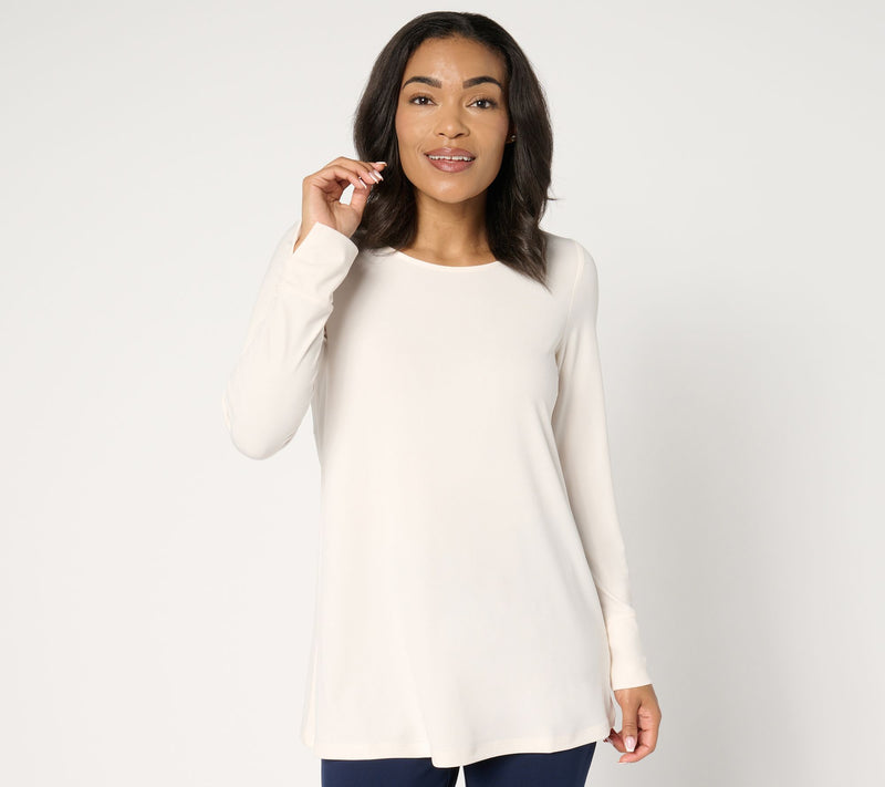 Susan Graver Modern Essentials Petite Liquid Knit Tunic — View 5