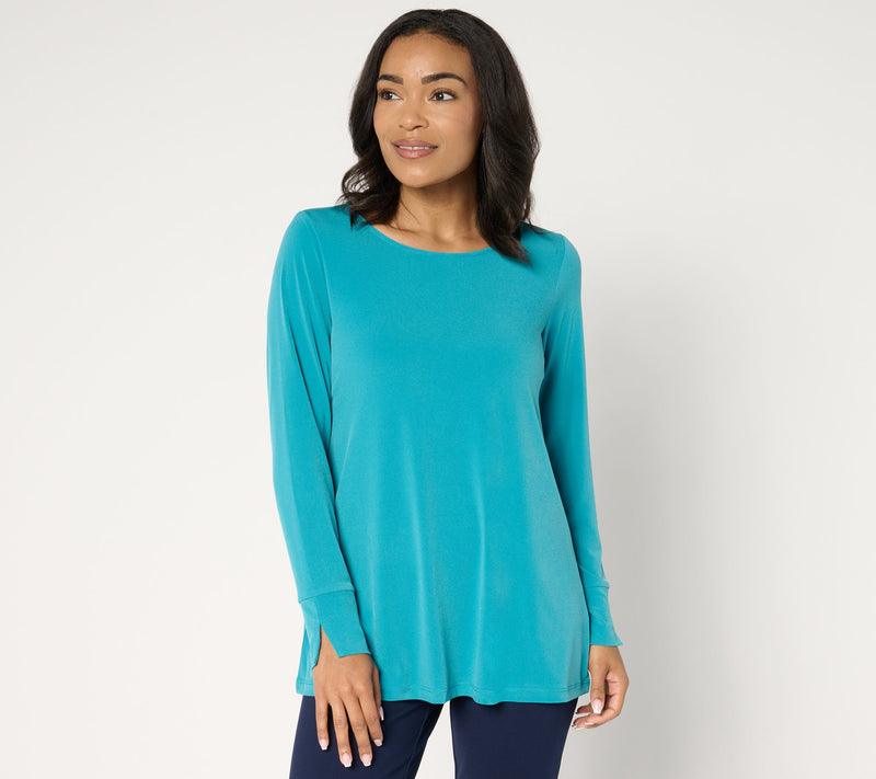 Susan Graver Modern Essentials Petite Liquid Knit Tunic — View 9