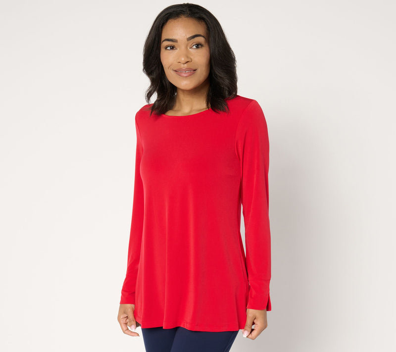 Susan Graver Modern Essentials Petite Liquid Knit Tunic — View 3