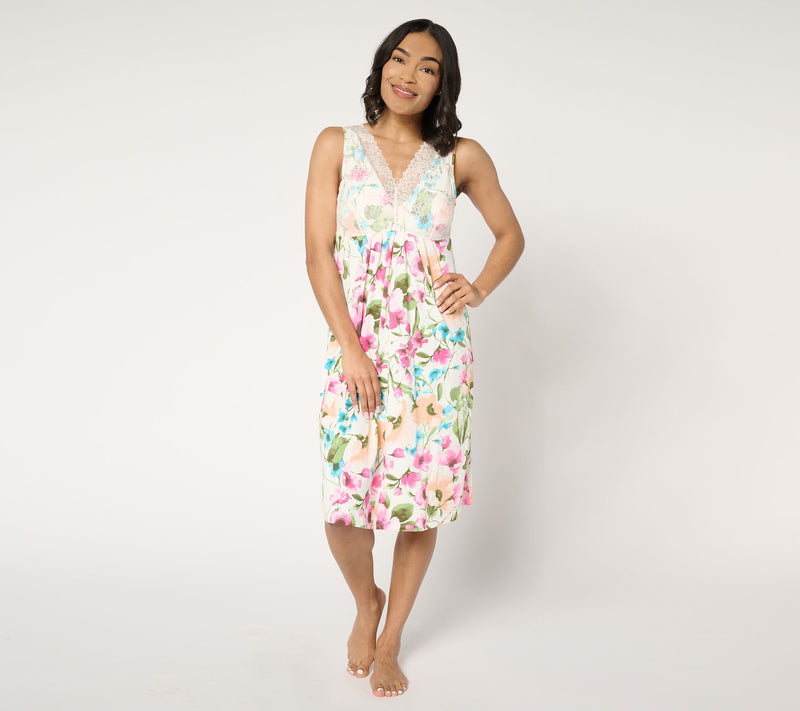 Breezies Lounge Lace Chemise with Built-in Bra — View 11