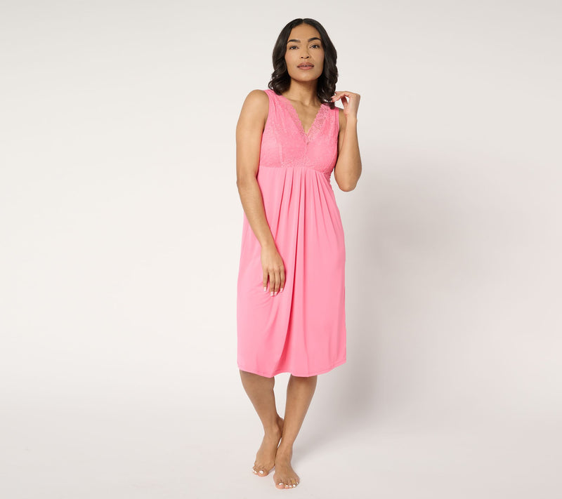 Breezies Lounge Lace Chemise with Built-in Bra — View 13