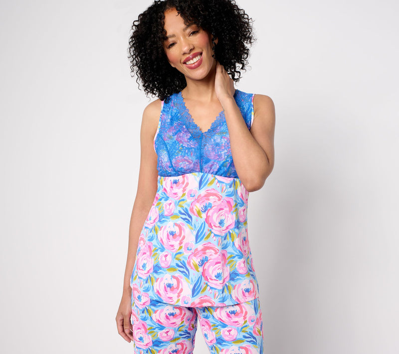 Breezies Lounge Lace Camisole with Built-in Bra — View 12