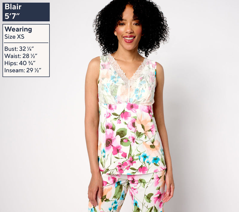 Breezies Lounge Lace Camisole with Built-in Bra — View 2