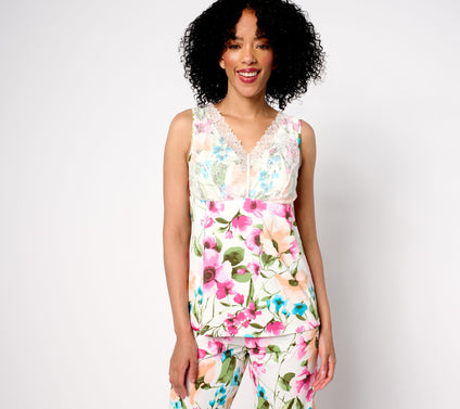 Breezies Lounge Lace Camisole with Built-in Bra