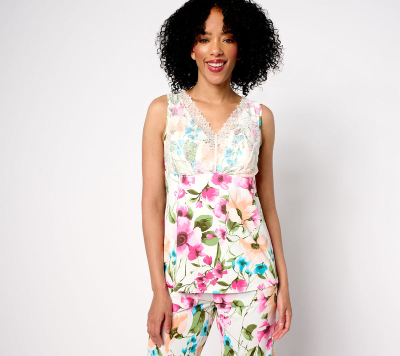 Breezies Lounge Lace Camisole with Built-in Bra — Main view