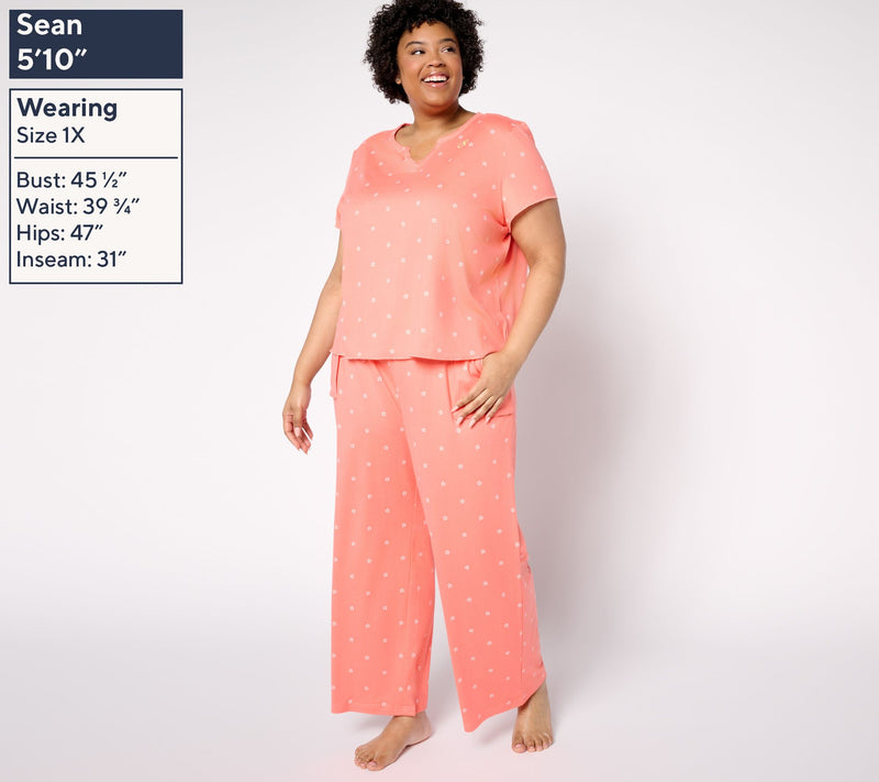 Ocean Pacific Short Sleeve and Pant Lounge Set — View 2