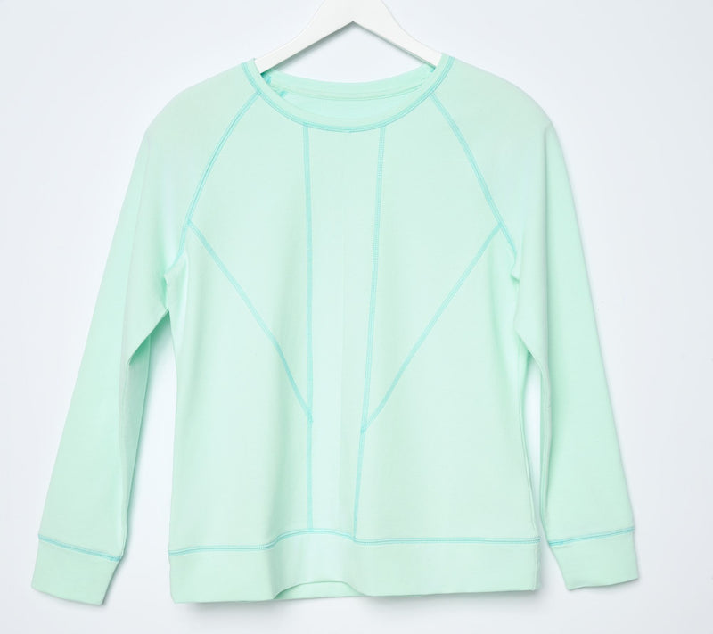 Denim & Co. Active French Terry Round Neck Pullover — View 13