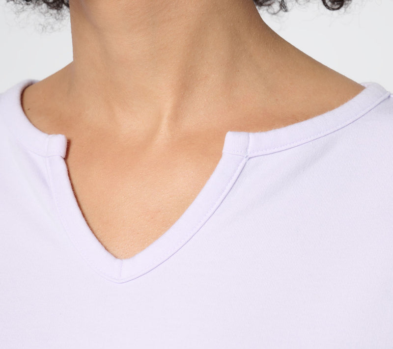 Denim & Co. French Terry Dip Dye Long Sleeve Pullover — View 14