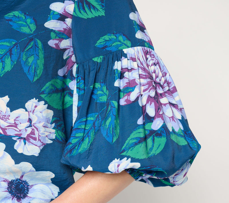 BEAUTIFUL by Lawrence Zarian 3/4 Sleeve Button Front Printed Shirt — View 6