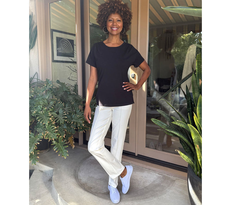 BEAUTIFUL by Lawrence Zarian Classic Knit Short Sleeve Top — View 16
