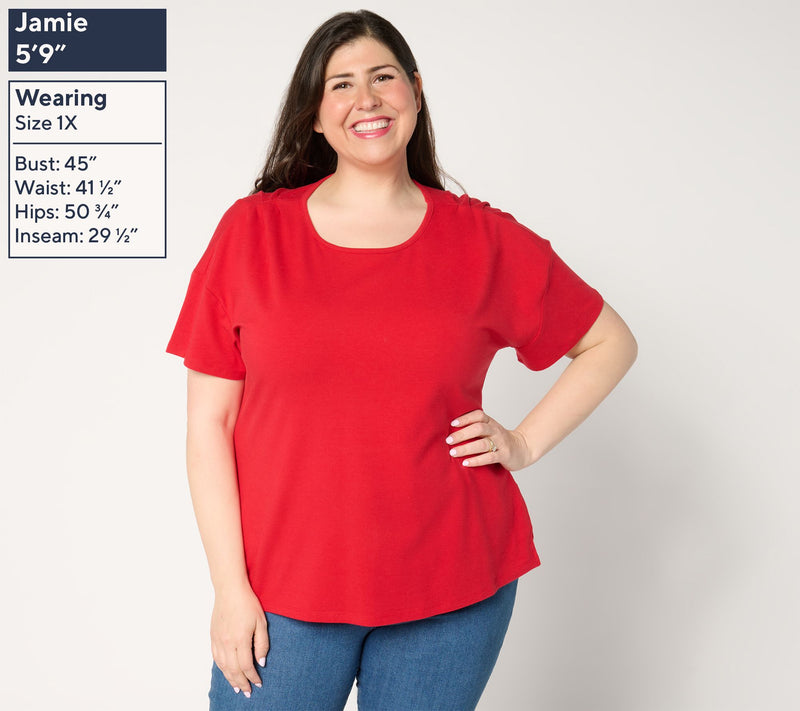 BEAUTIFUL by Lawrence Zarian Classic Knit Short Sleeve Top — View 12