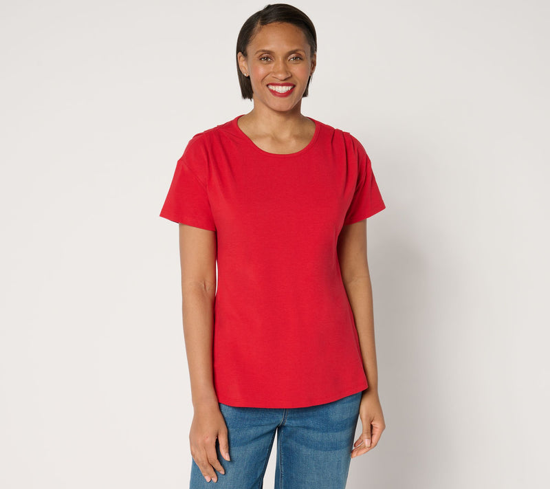 BEAUTIFUL by Lawrence Zarian Classic Knit Short Sleeve Top — View 7