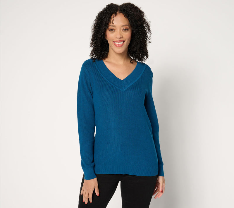 BEAUTIFUL by Lawrence Zarian V-Neck Pullover — View 9