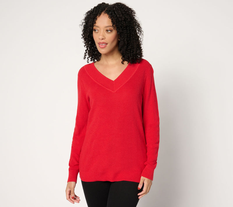 BEAUTIFUL by Lawrence Zarian V-Neck Pullover — View 5