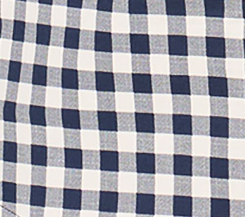 Denim & Co. Gingham Poplin Top with Contrast Print — View 8