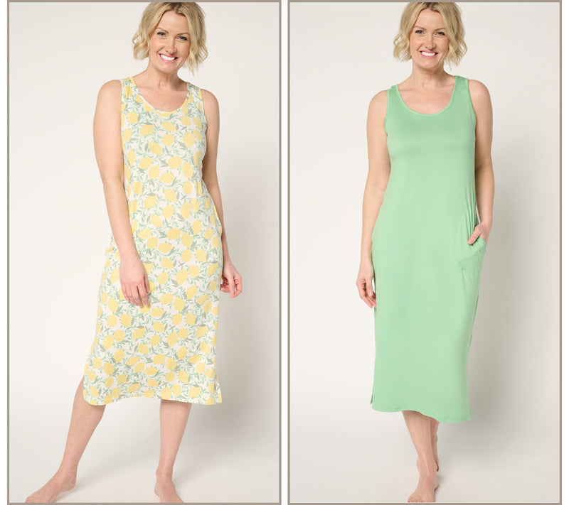 MUK LUKS Cloud Knit Set of 2 Midi Dresses — View 9