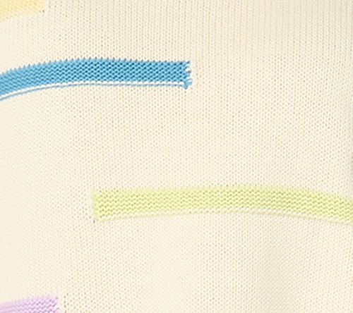 Peace Love World 100% Cotton Novelty Stitch Crew Neck Sweater — View 9