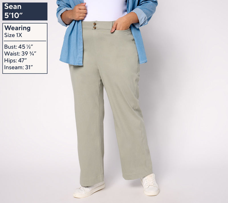 Denim & Co. Regular Comfy Knit Air Wide Leg Pull-On Jean — View 6