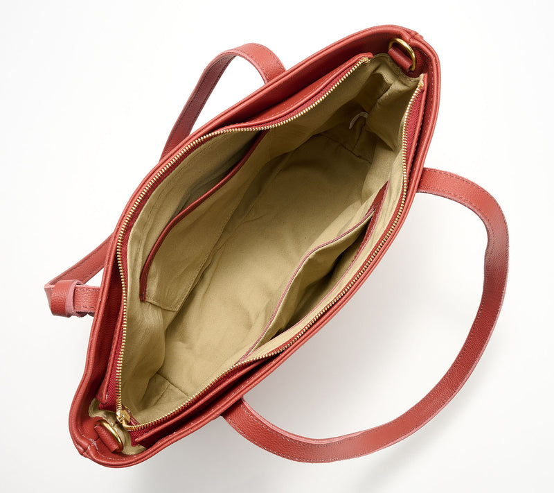 Parker Clay Eden Leather Carryall Tote with Crossbody Strap & Tassel — View 13