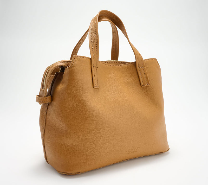 Parker Clay Napa Leather Satchel with Crossbody Strap — View 8