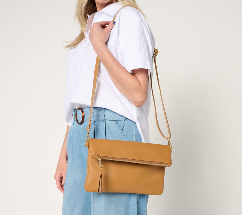 Parker Clay Makeda Leather Foldover Crossbody — View 14