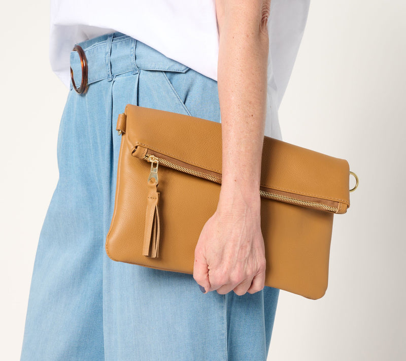Parker Clay Makeda Leather Foldover Crossbody — View 15