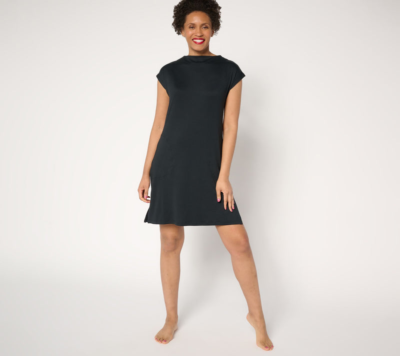 MUK LUKS Cloud Knit Boat Neck Lounge Dress — View 11