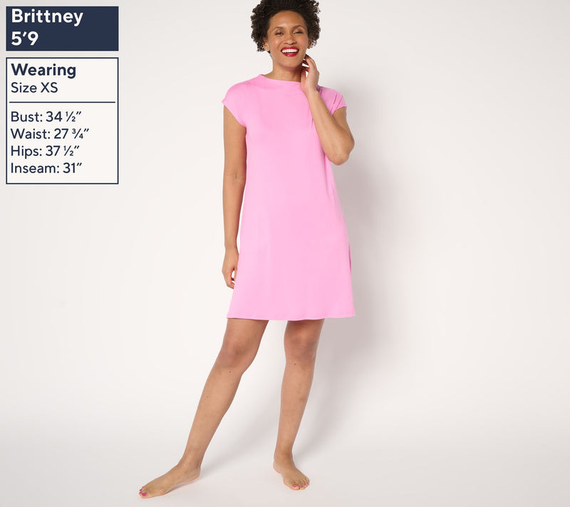 MUK LUKS Cloud Knit Boat Neck Lounge Dress — View 12