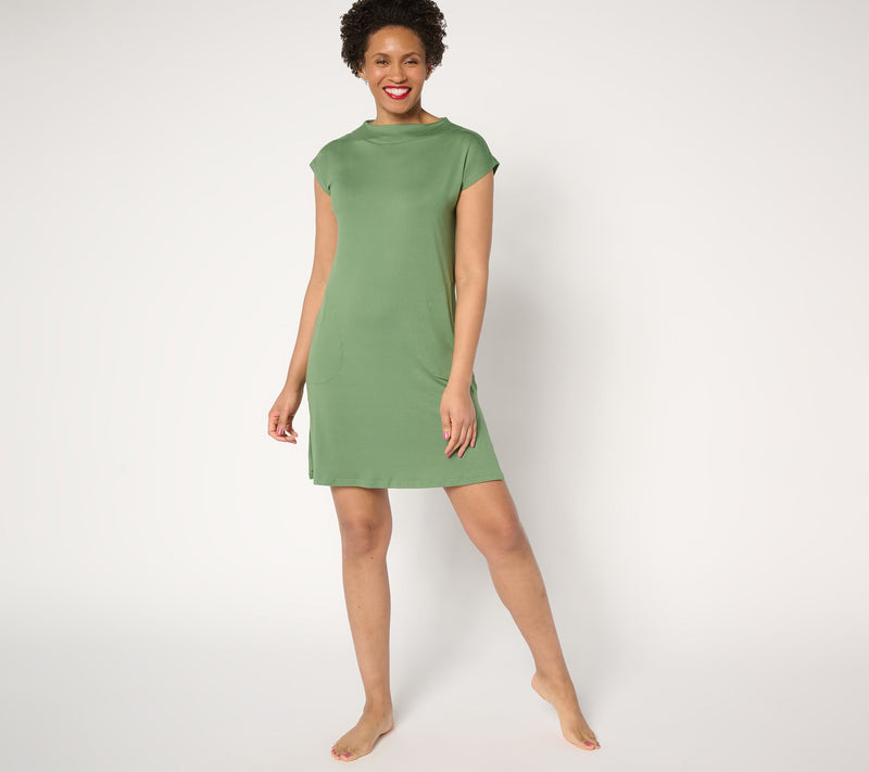 MUK LUKS Cloud Knit Boat Neck Lounge Dress — View 7