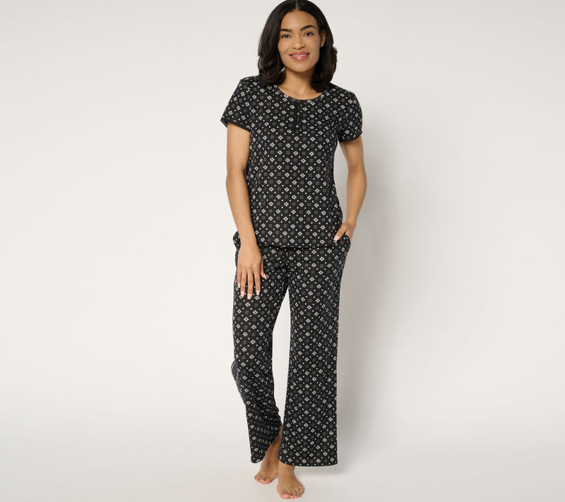 MUK LUKS Varigated Rib Knit 2-Piece Pajama Set — View 11
