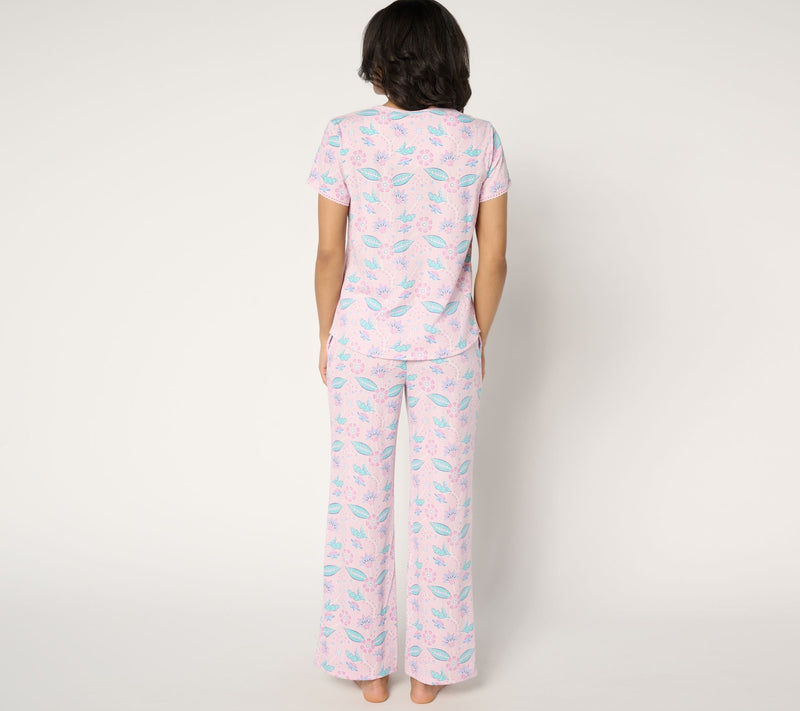 MUK LUKS Varigated Rib Knit 2-Piece Pajama Set — View 13