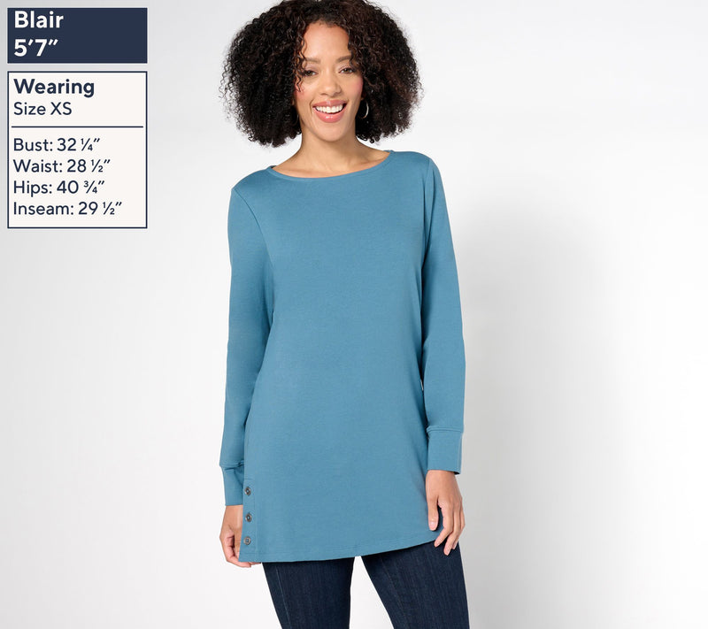 Denim & Co. Essentials Regular Perfect Jersey Boat Neck Tunic — View 11