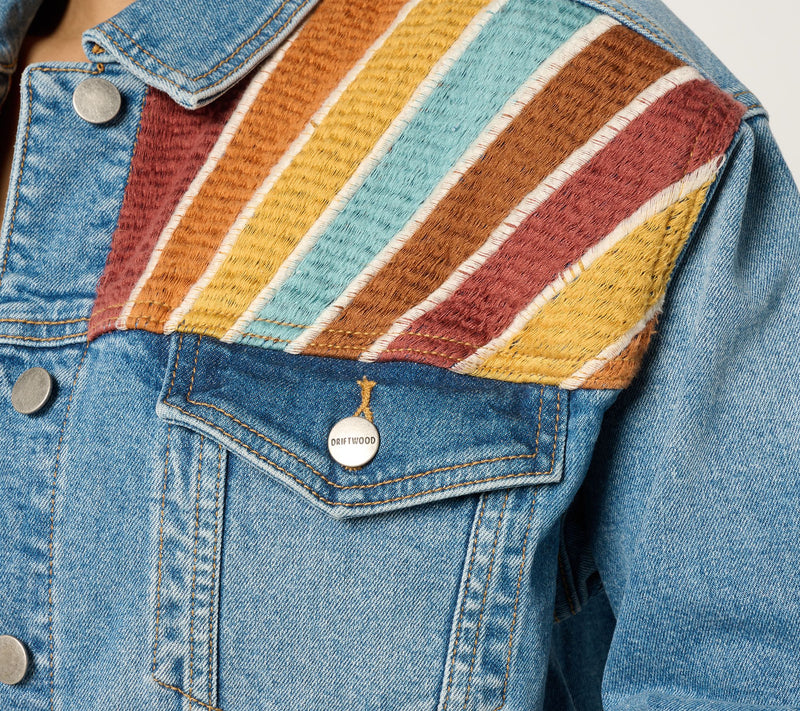 Driftwood Jeans Relaxed Novelty Denim Jacket - Sundazed — View 7