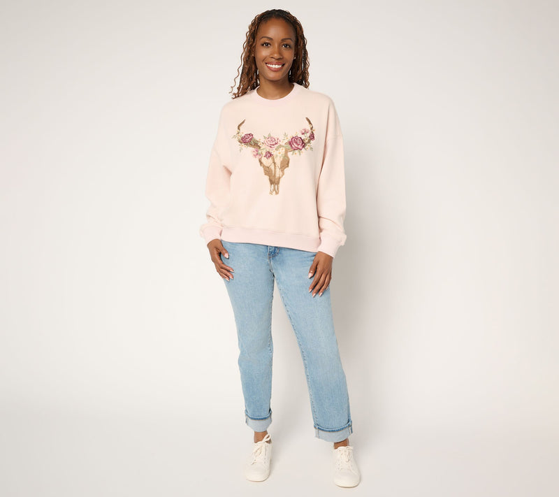 Driftwood Jeans Teddy Crew Neck Pullover - Mesa Rosa — View 4