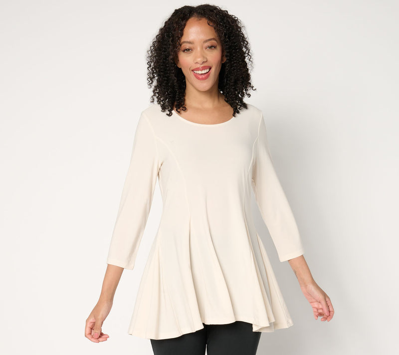 Women with Control Como Jersey Godet Top — View 15