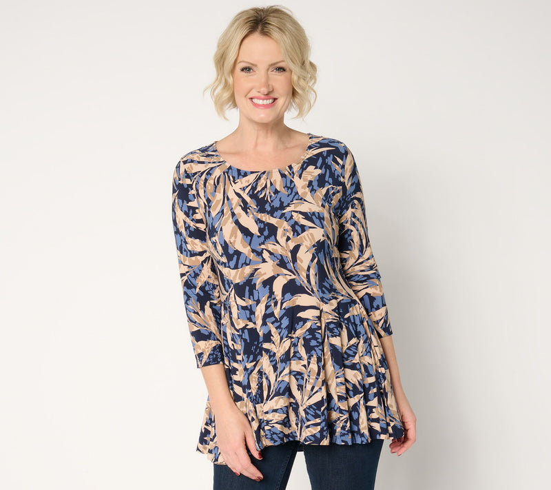Women with Control Como Jersey Godet Top — View 16