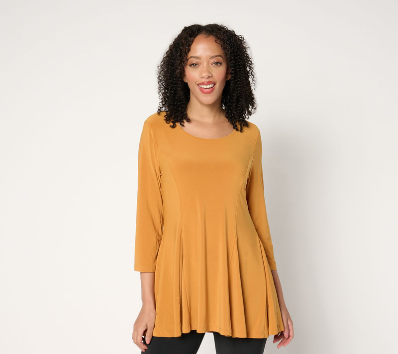 Women with Control Como Jersey Godet Top — View 18